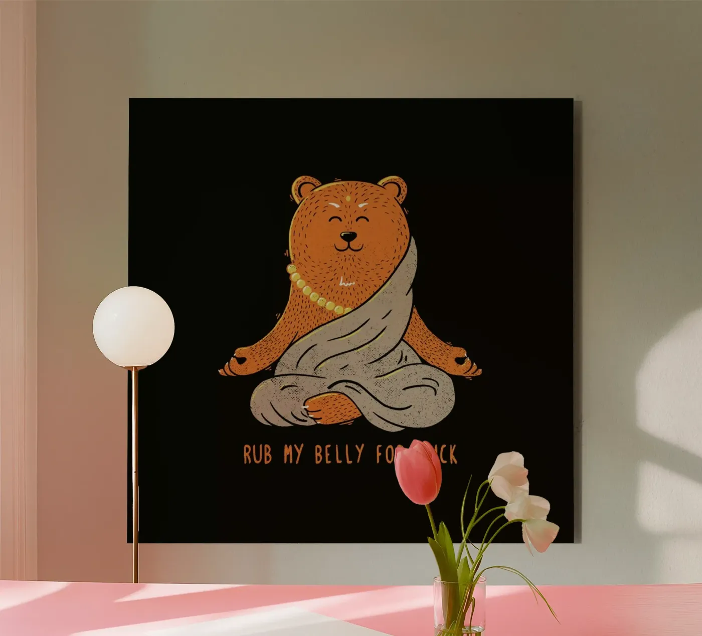 Buddha Bear alluminio dibond da Tobe Fonseca