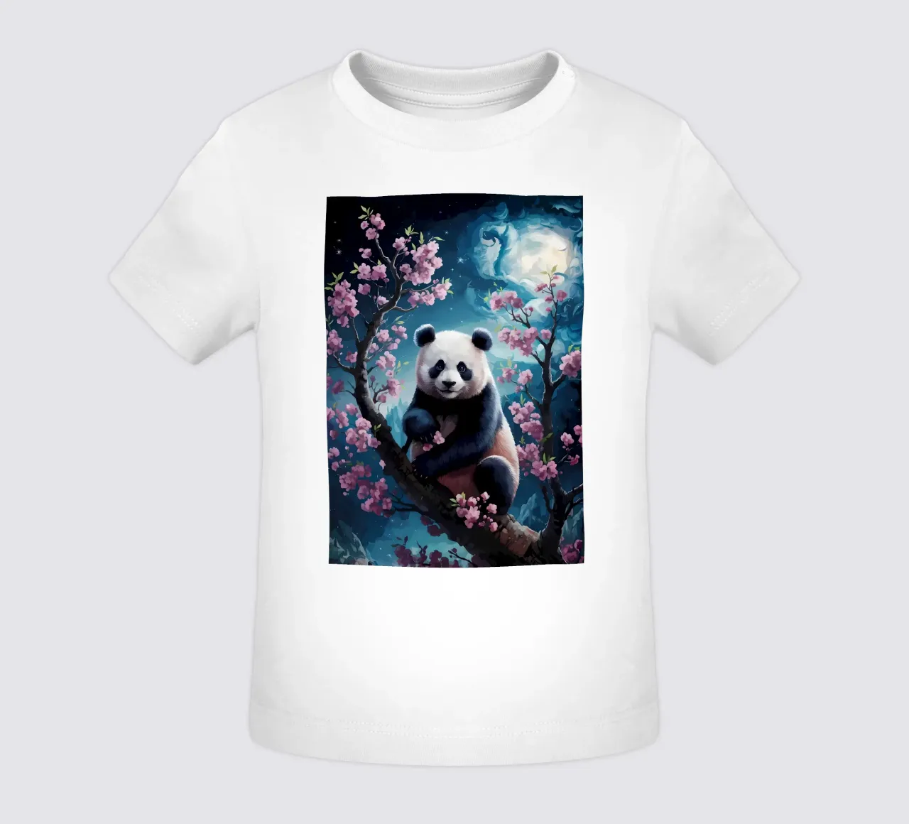 Panda in fiore di ciliegio maglietta neonato da Adrian Patel