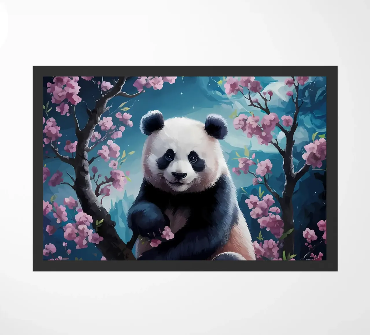 Panda in fiore di ciliegio zerbino da Adrian Patel