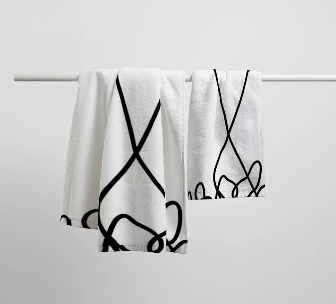 Line art asciugamano da bagno da Aiden Garcia