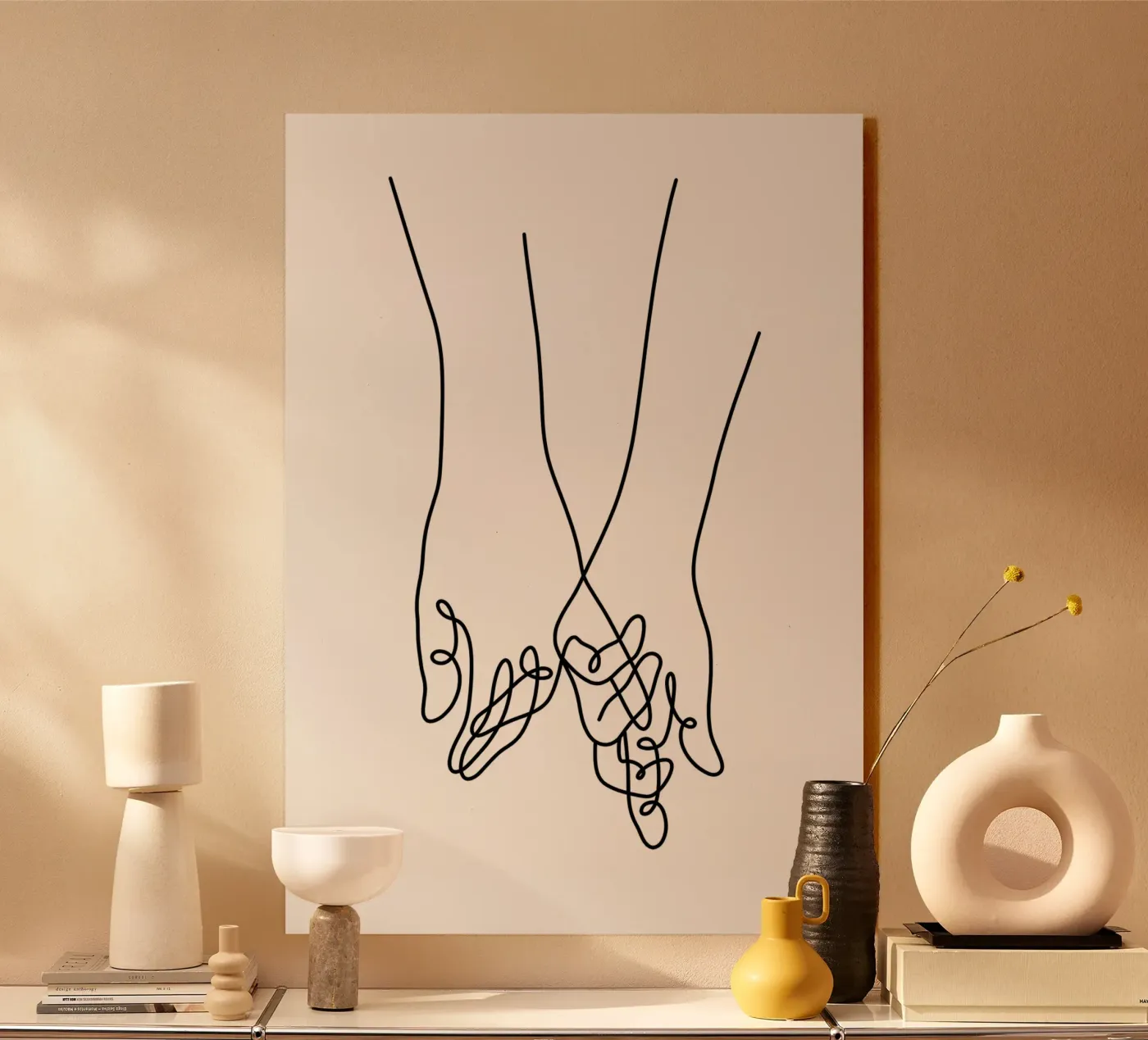 Line art acrylic glass by Aiden Garcia