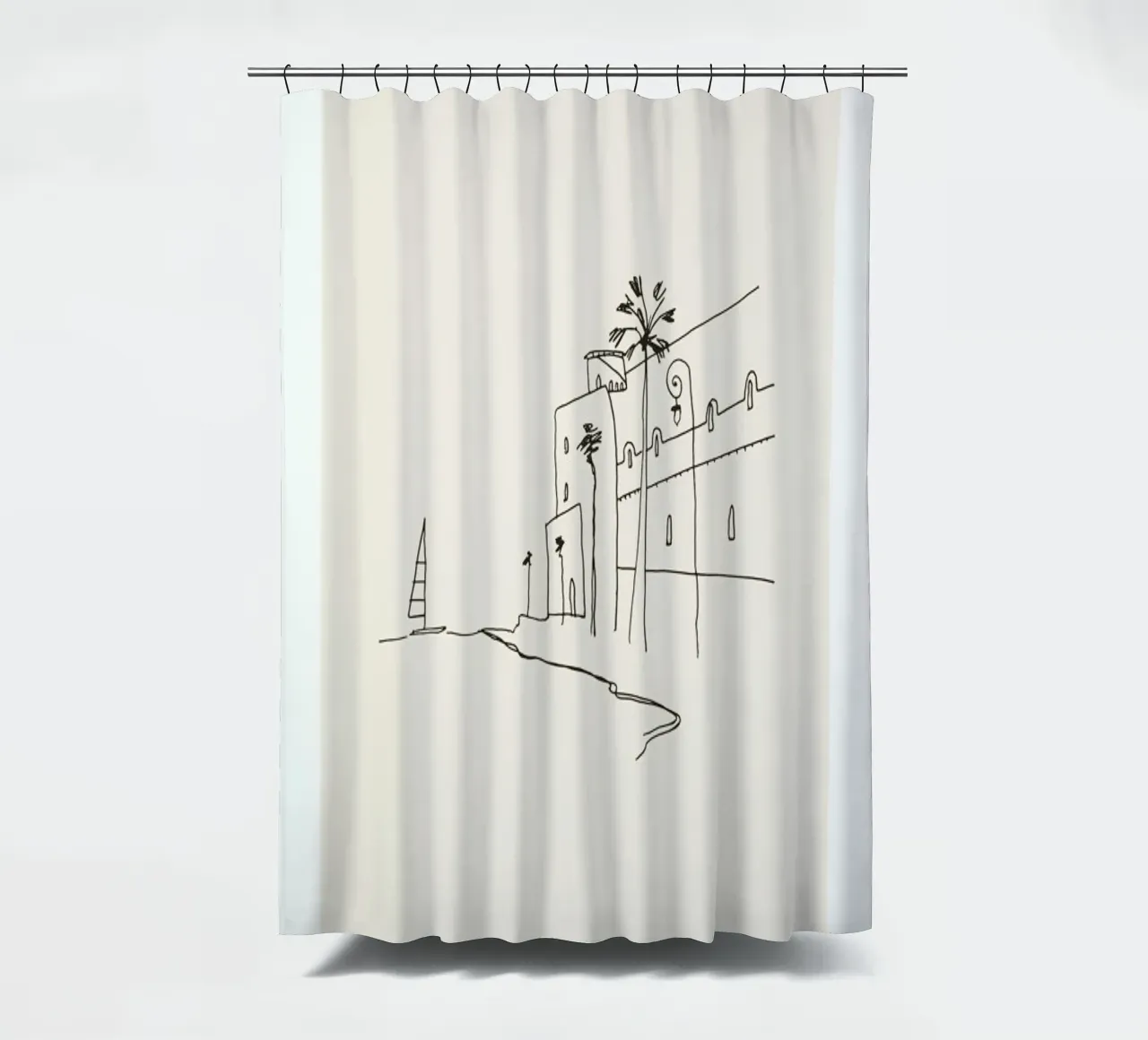 Monaco II shower curtain by Flora & Fauna