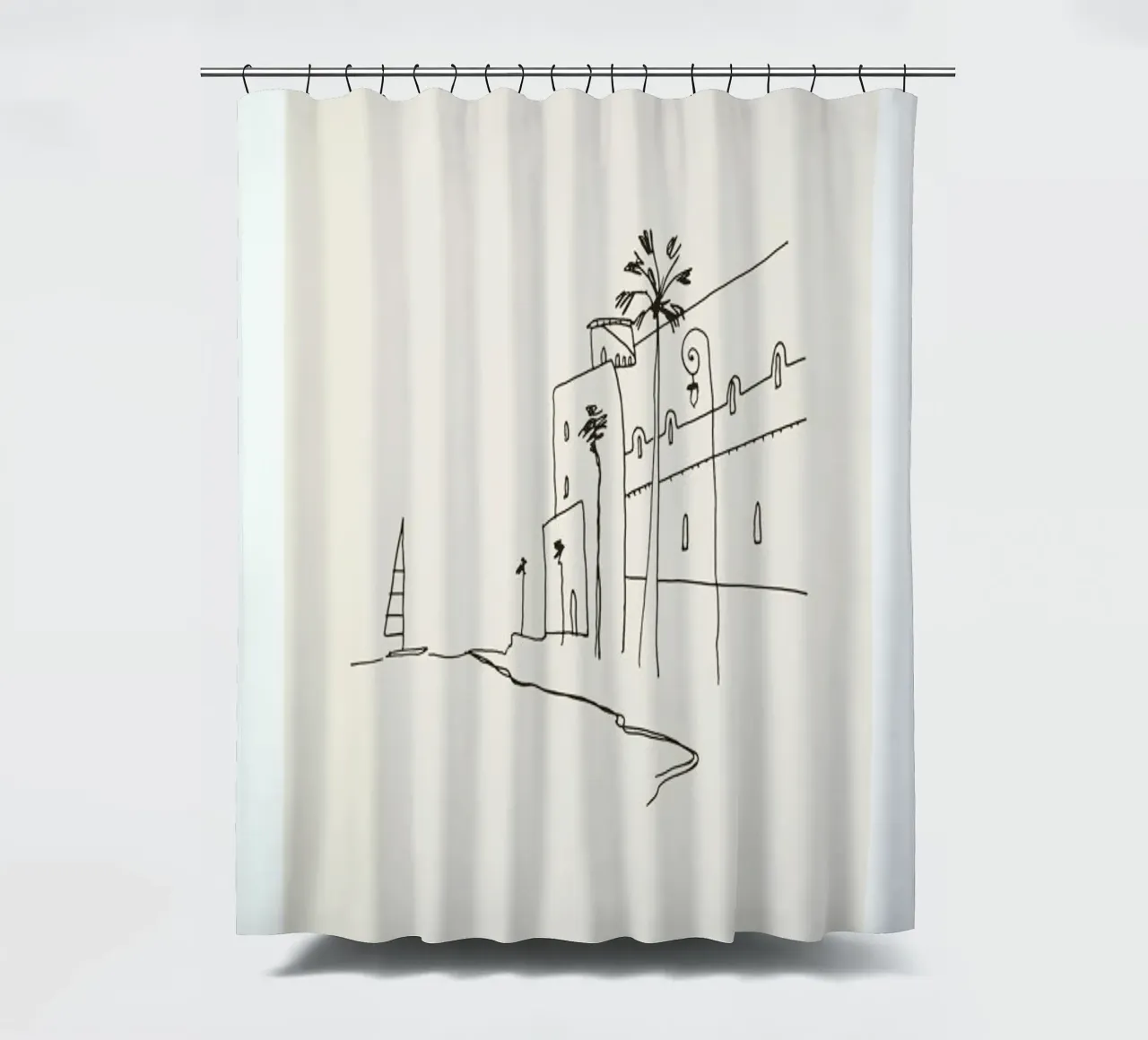 Monaco II shower curtain by Flora & Fauna