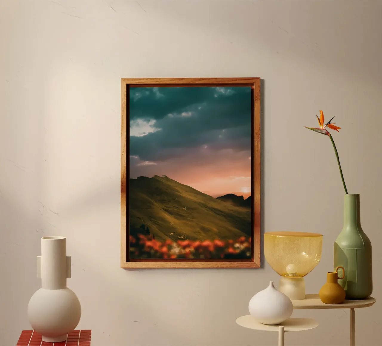 Sunset in the alps alu-dibond by Matthew Katz