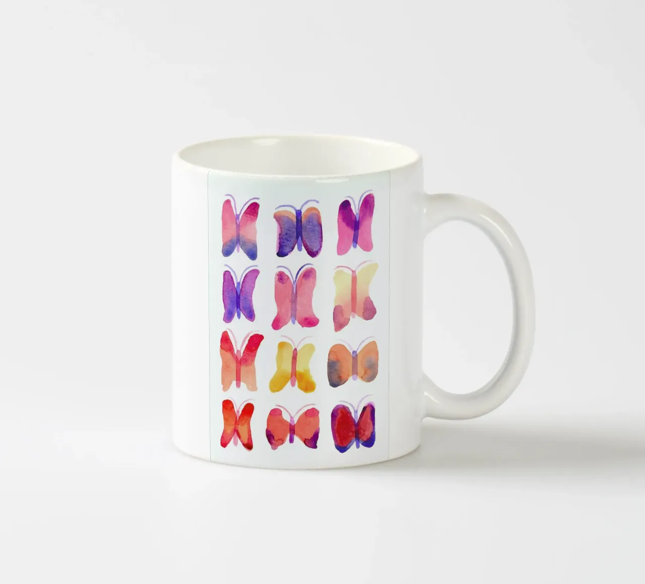 Watercolour Butterflies tazza in ceramica da Little Flourishes