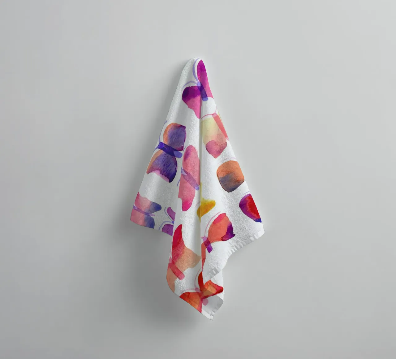 Watercolour Butterflies towel by Little Flourishes