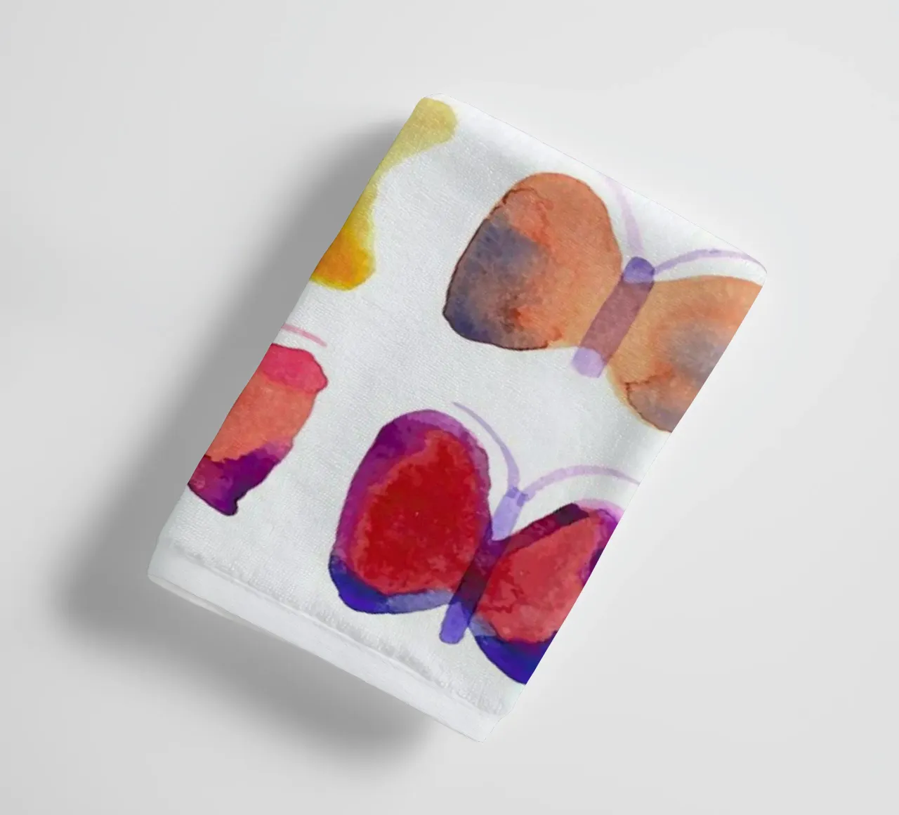 Watercolour Butterflies towel by Little Flourishes