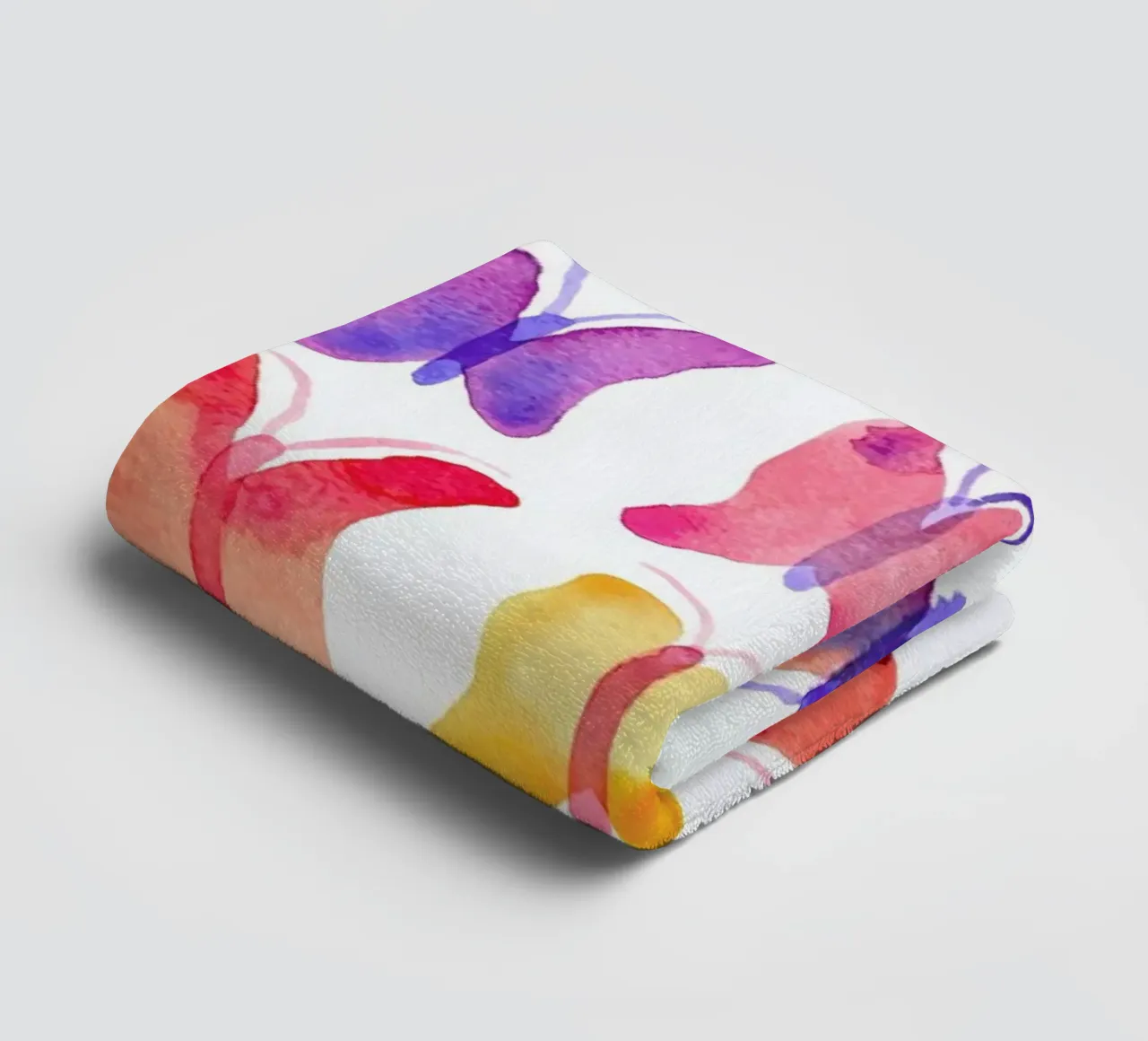 Watercolour Butterflies towel by Little Flourishes