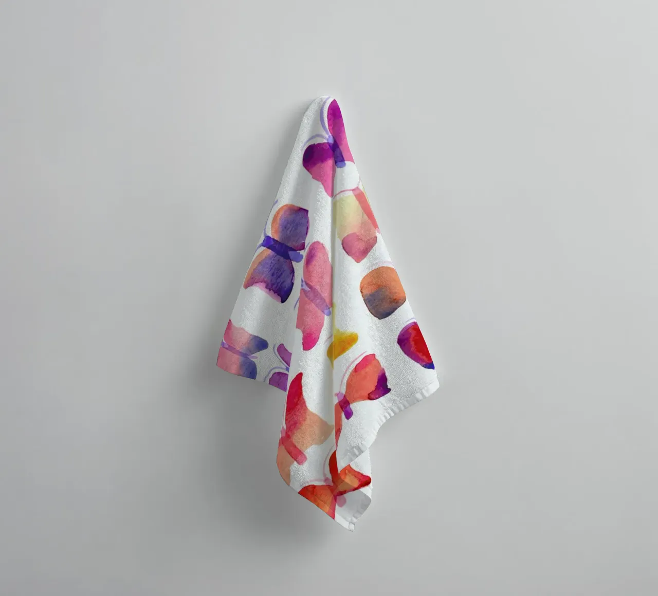 Watercolour Butterflies towel by Little Flourishes