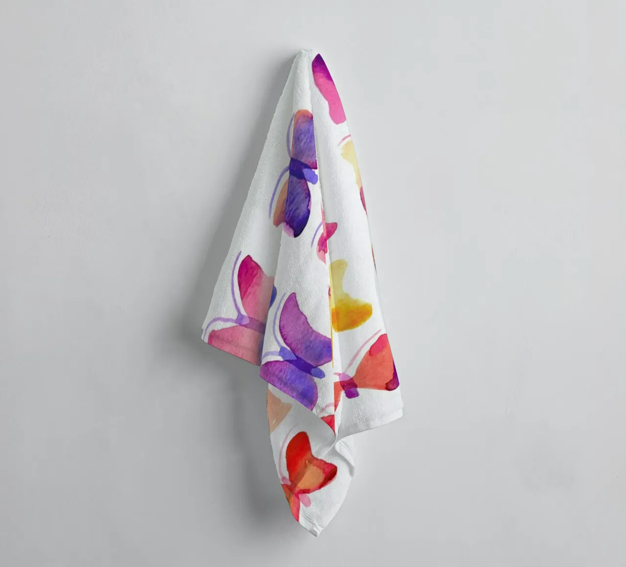 Watercolour Butterflies towel by Little Flourishes