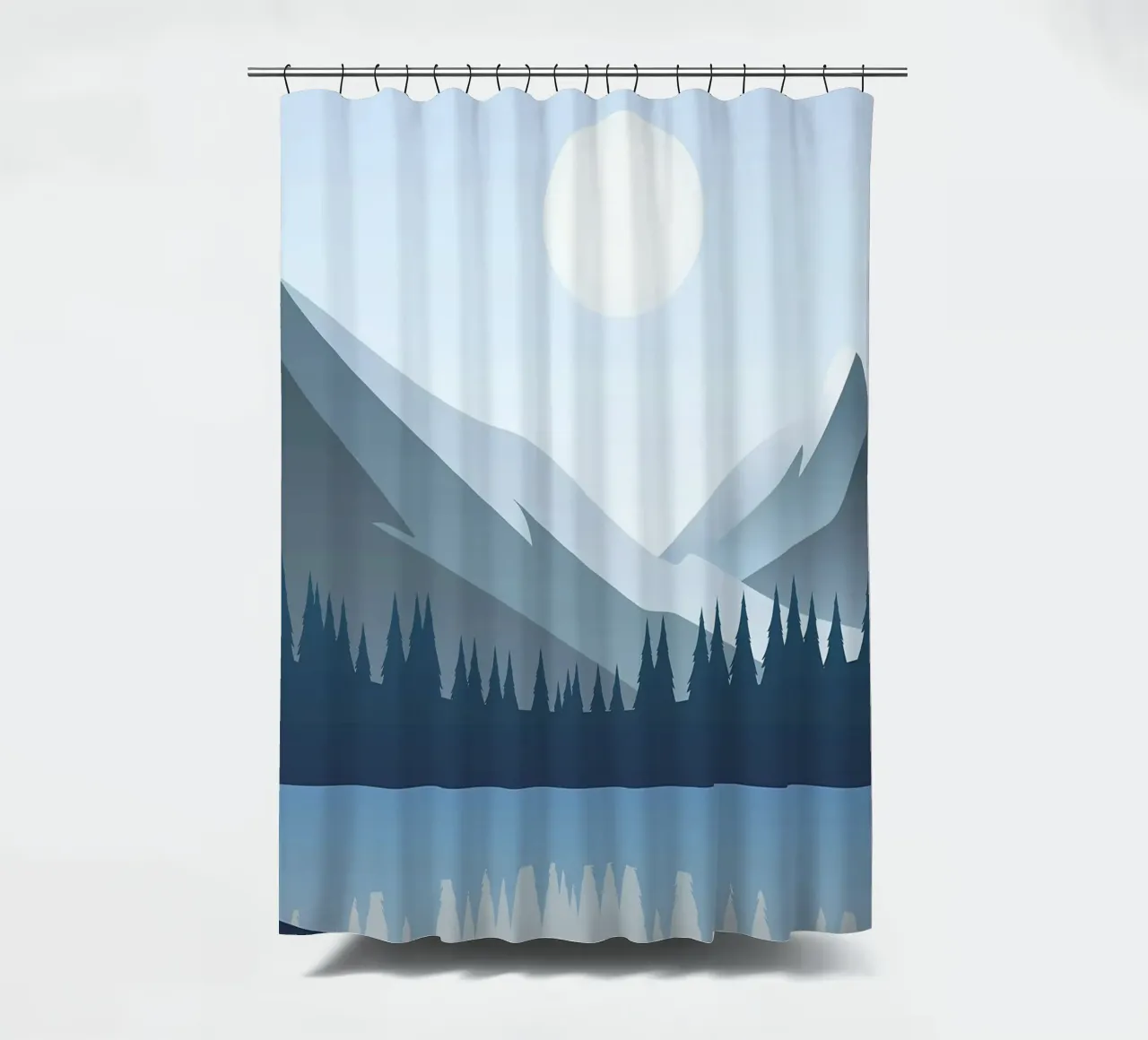 Peaceful Lake shower curtain by Bartosz Powalka
