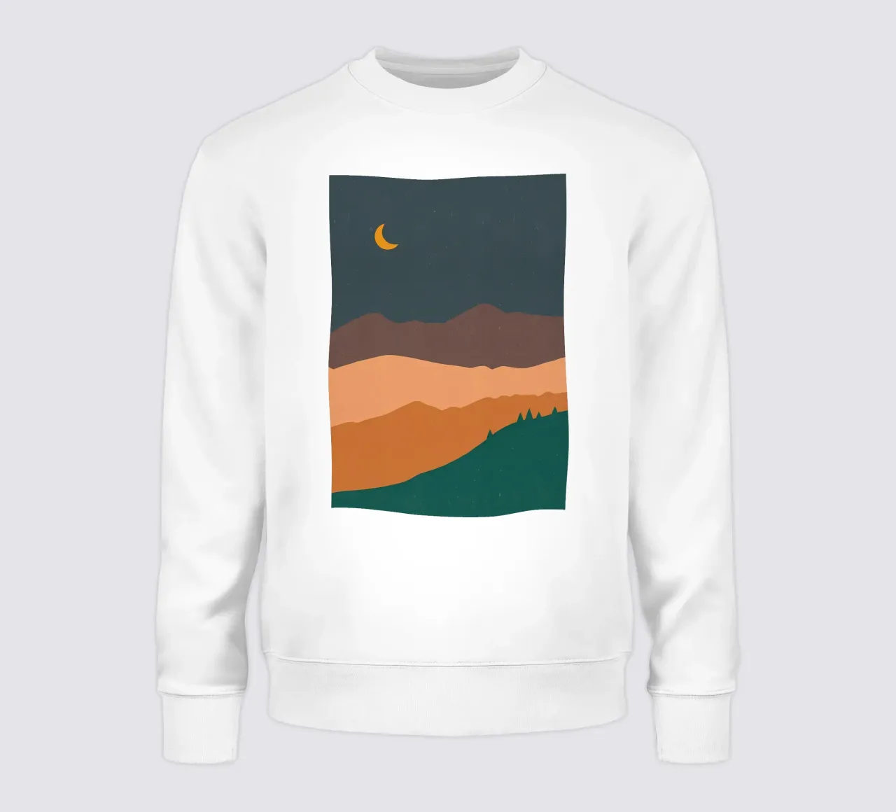 Paesaggio minimalista notturno felpa da Bartosz Powalka
