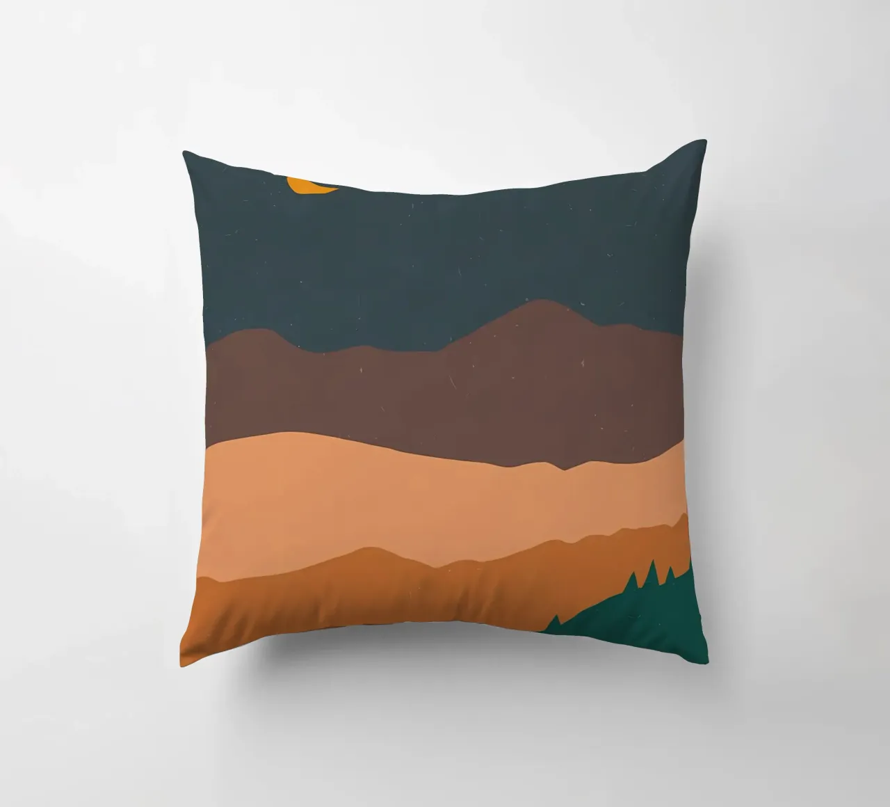 Paesaggio minimalista notturno cuscino da Bartosz Powalka