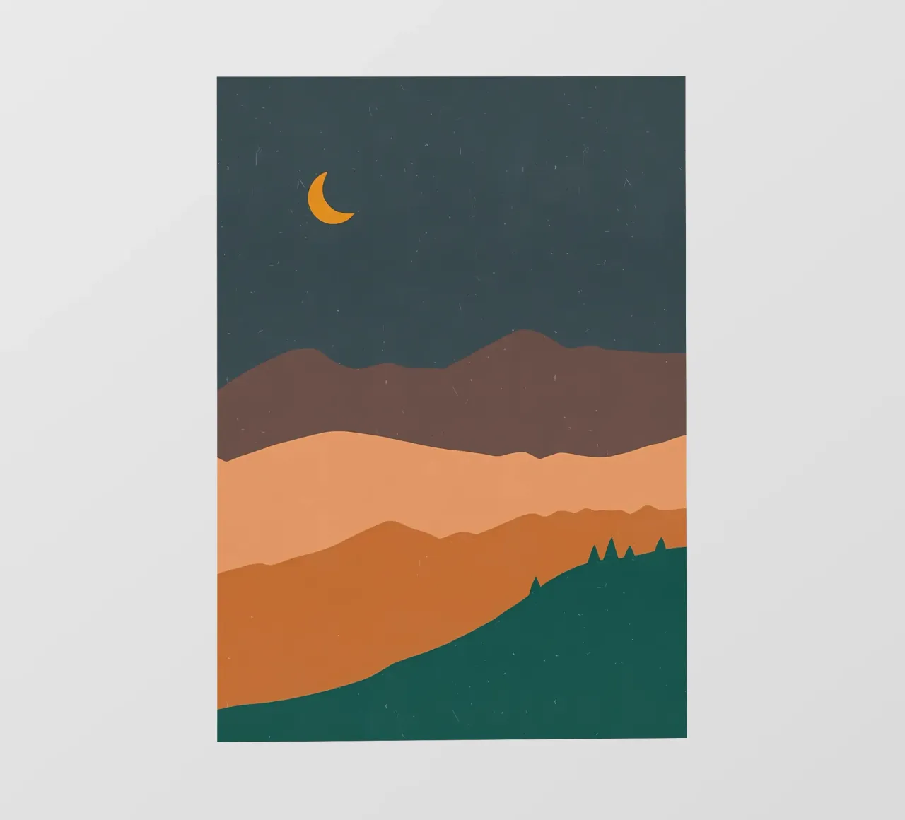 Paesaggio minimalista notturno telo in pvc da Bartosz Powalka