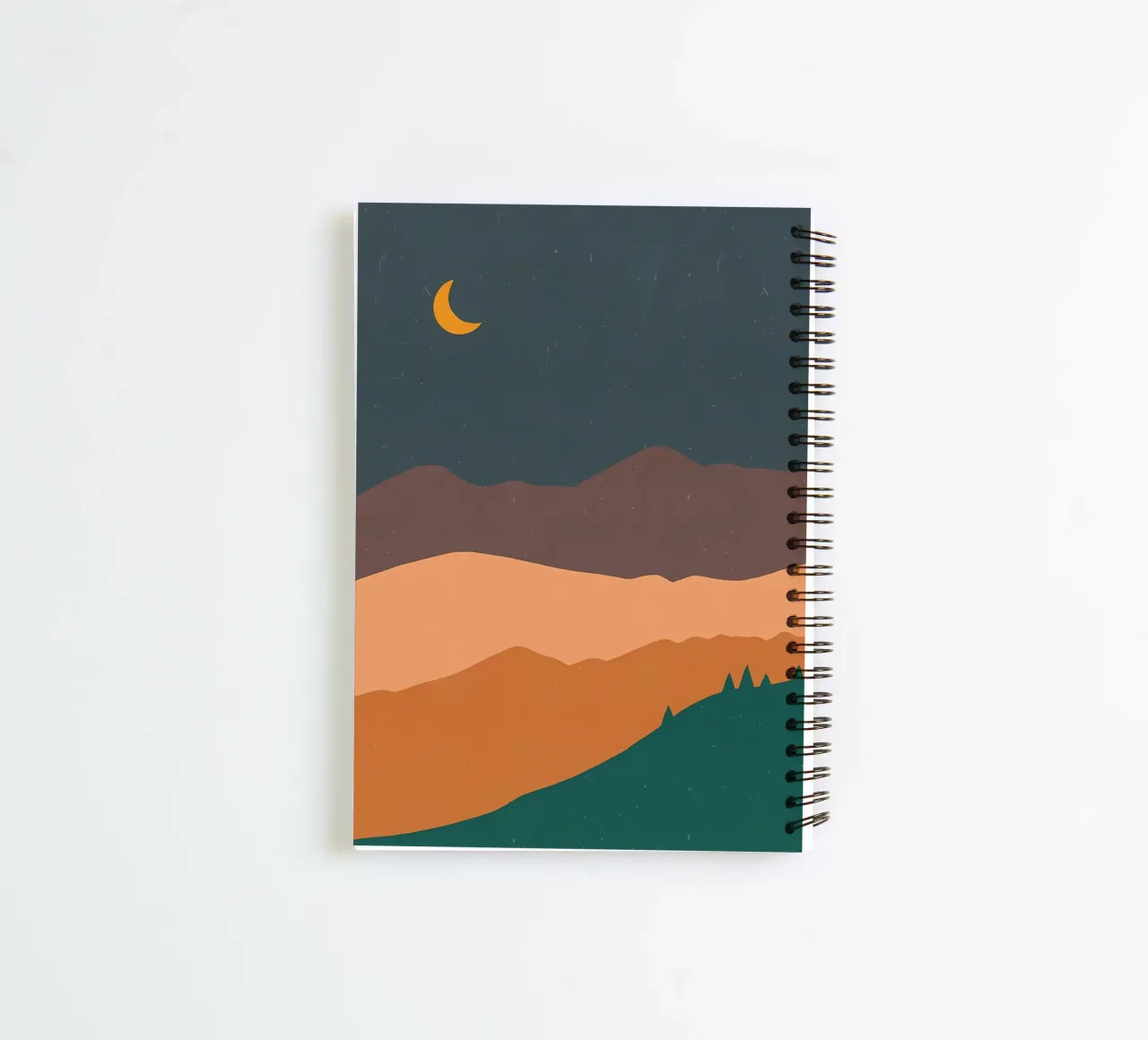 Landscape Minimalist Night spiral notebook by Bartosz Powalka