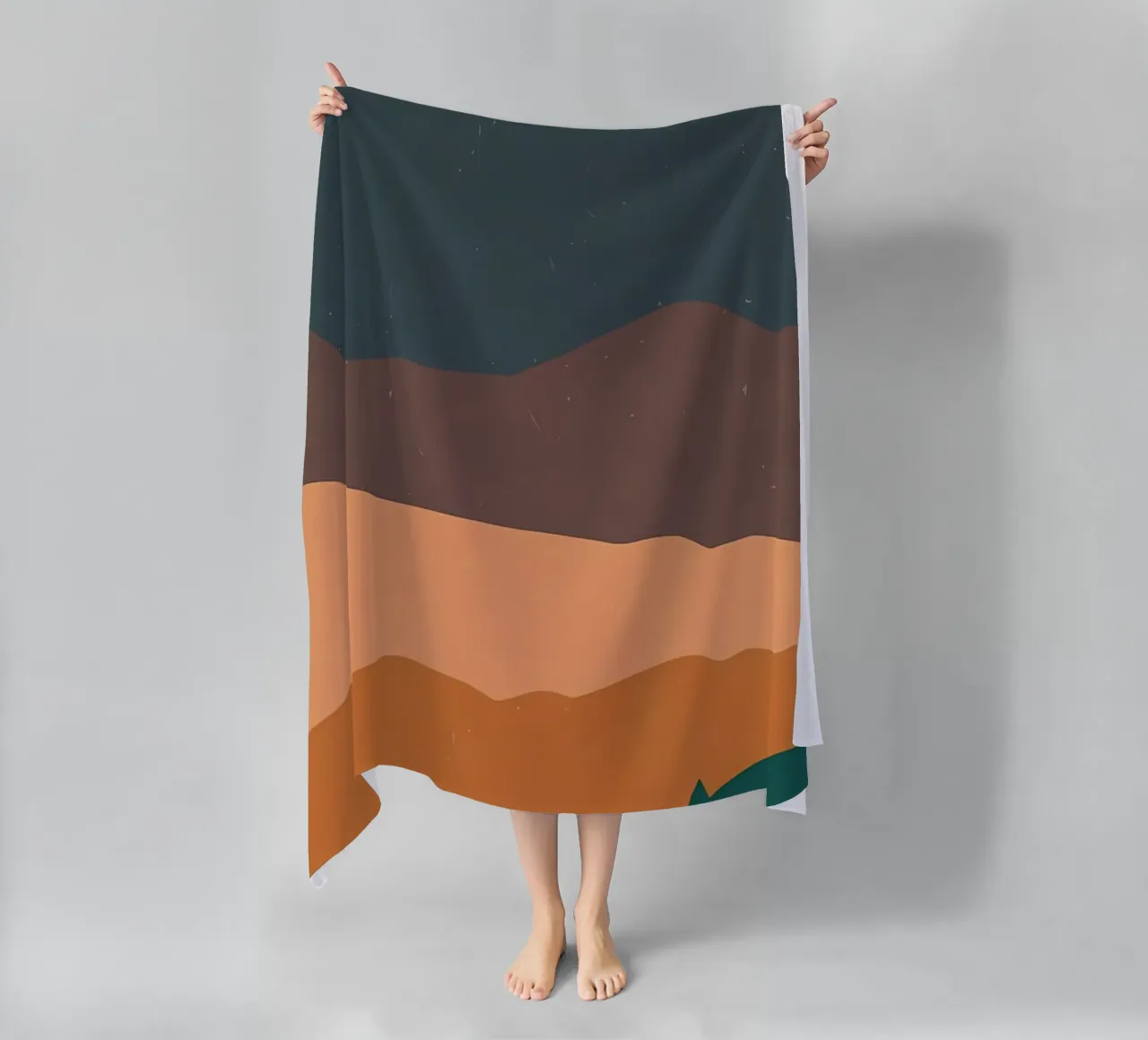 Landscape Minimalist Night beach towel by Bartosz Powalka