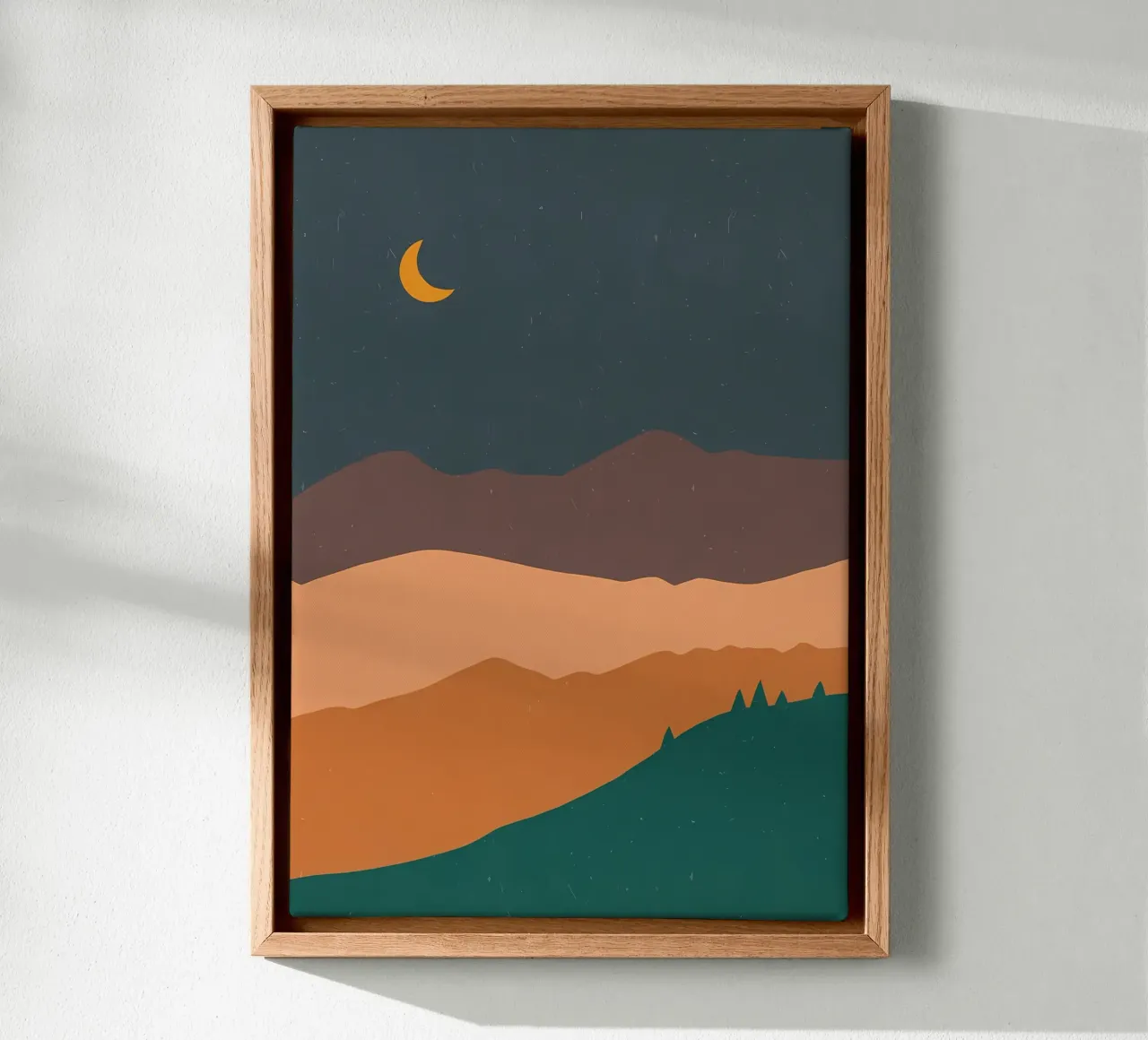 Paesaggio minimalista notturno tela da Bartosz Powalka