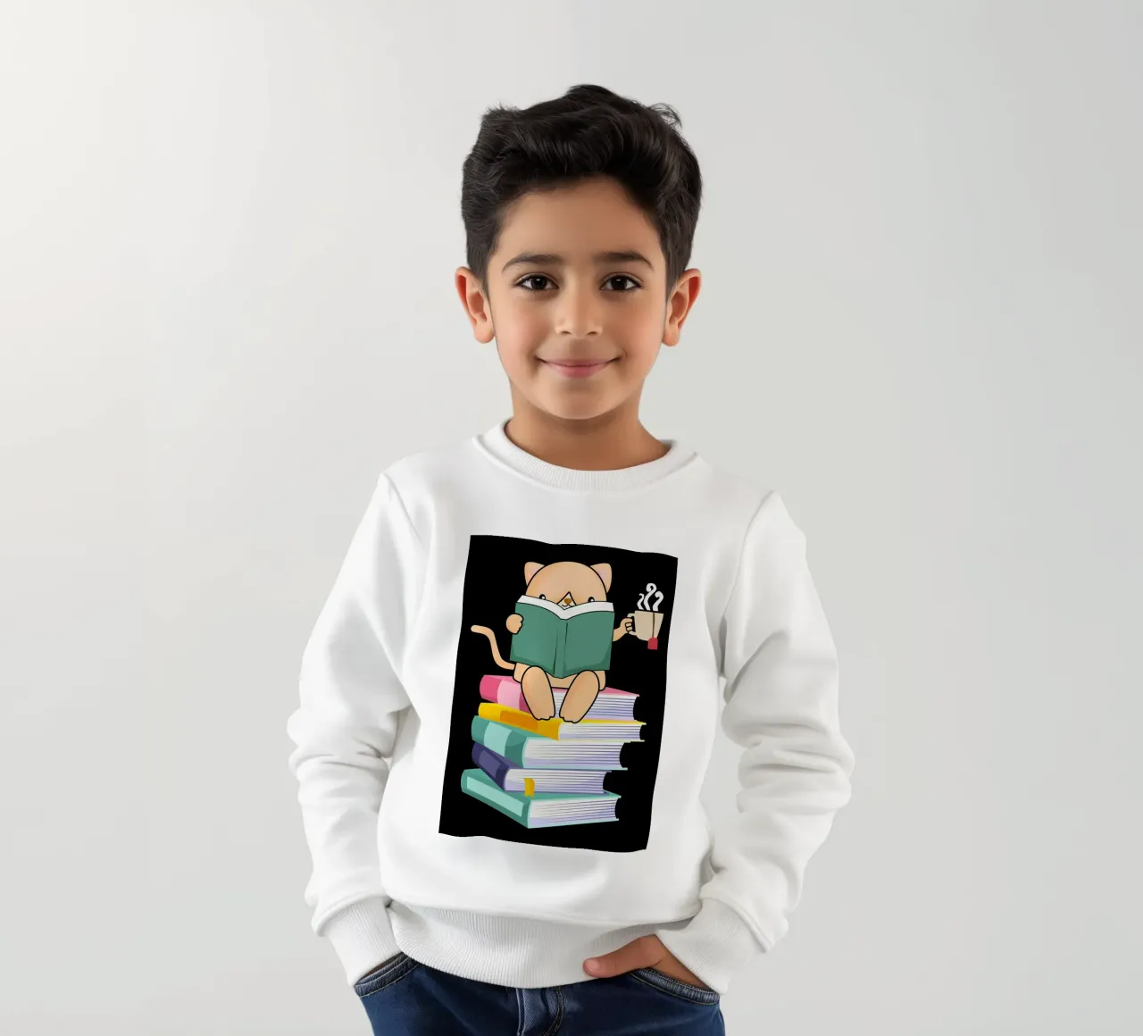 Kitten Tea Cat Owners Kitt kids sweatshirt by Aiden Garcia