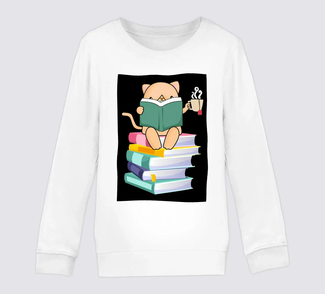 Kitten Tea Cat Owners Kitt kids sweatshirt by Aiden Garcia