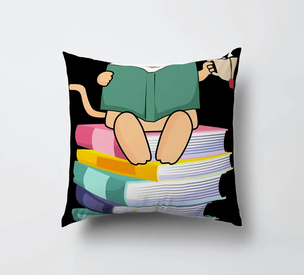 Kitten Tea Cat Owners Kitt decorative cushion by Aiden Garcia