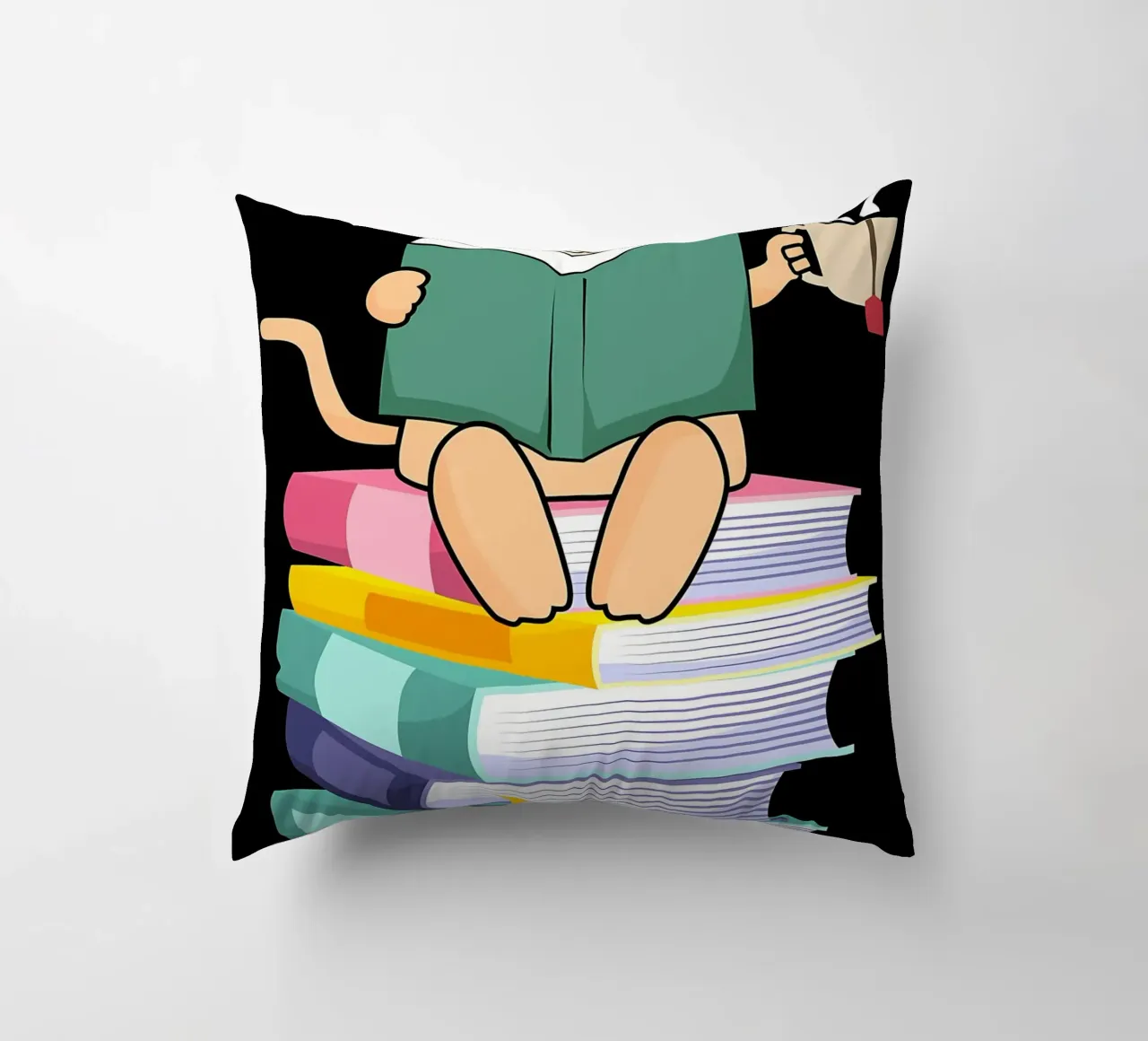 Kitten Tea Cat Owners Kitt decorative cushion by Aiden Garcia