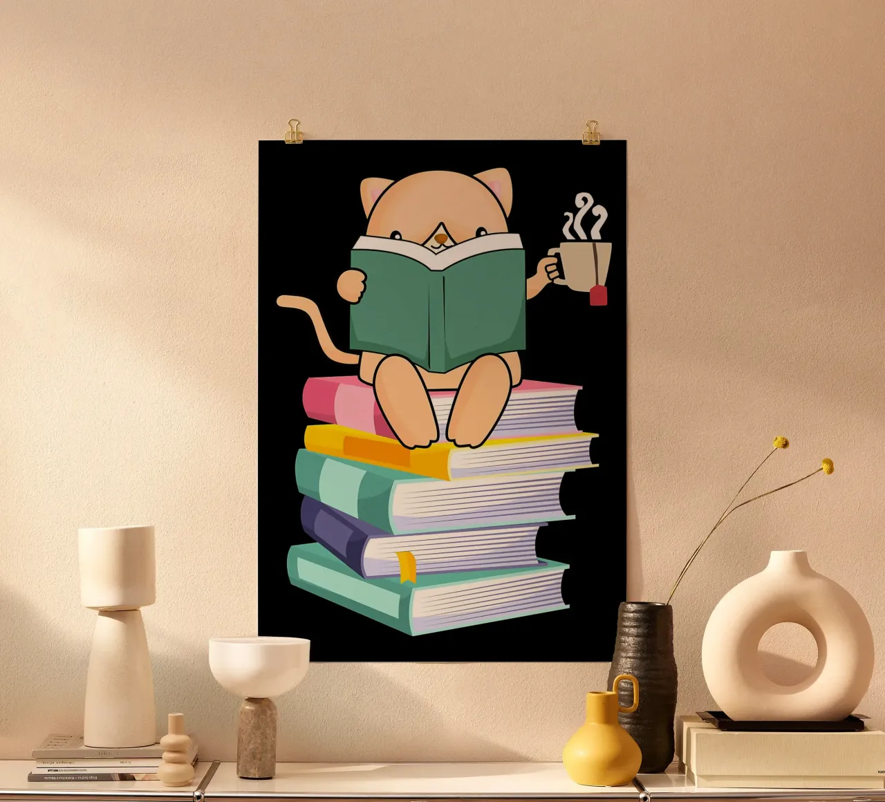 Kitten Tea Cat Owners Kitt poster by Aiden Garcia
