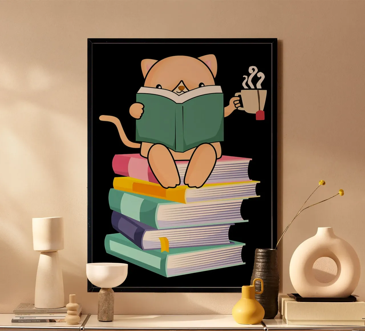 Kitten Tea Cat Owners Kitt poster by Aiden Garcia