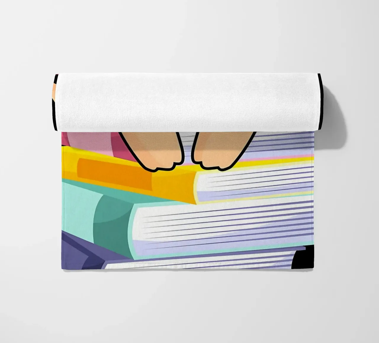 Kitten Tea Cat Owners Kitt beach towel by Aiden Garcia