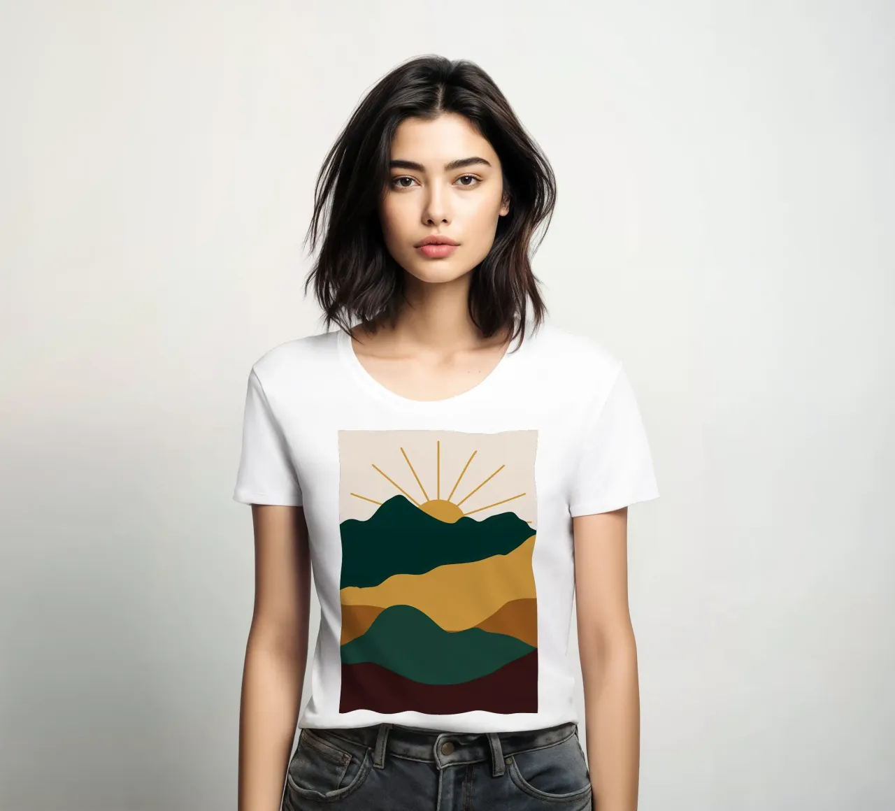 Nature Landscape v20 women's fitted t-shirt by Bartosz Powalka