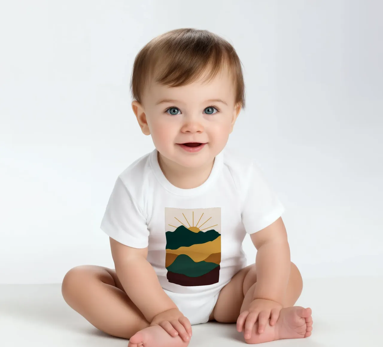 Nature Landscape v20 short-sleeve baby romper by Bartosz Powalka