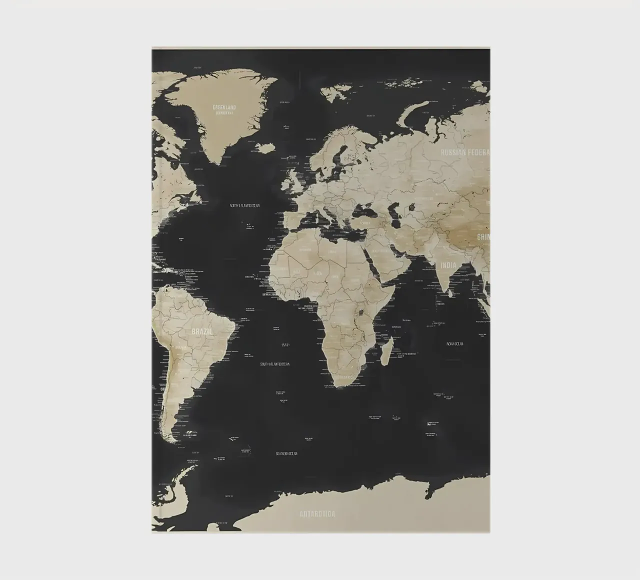 World Map Topographic notebook by Aiden Garcia
