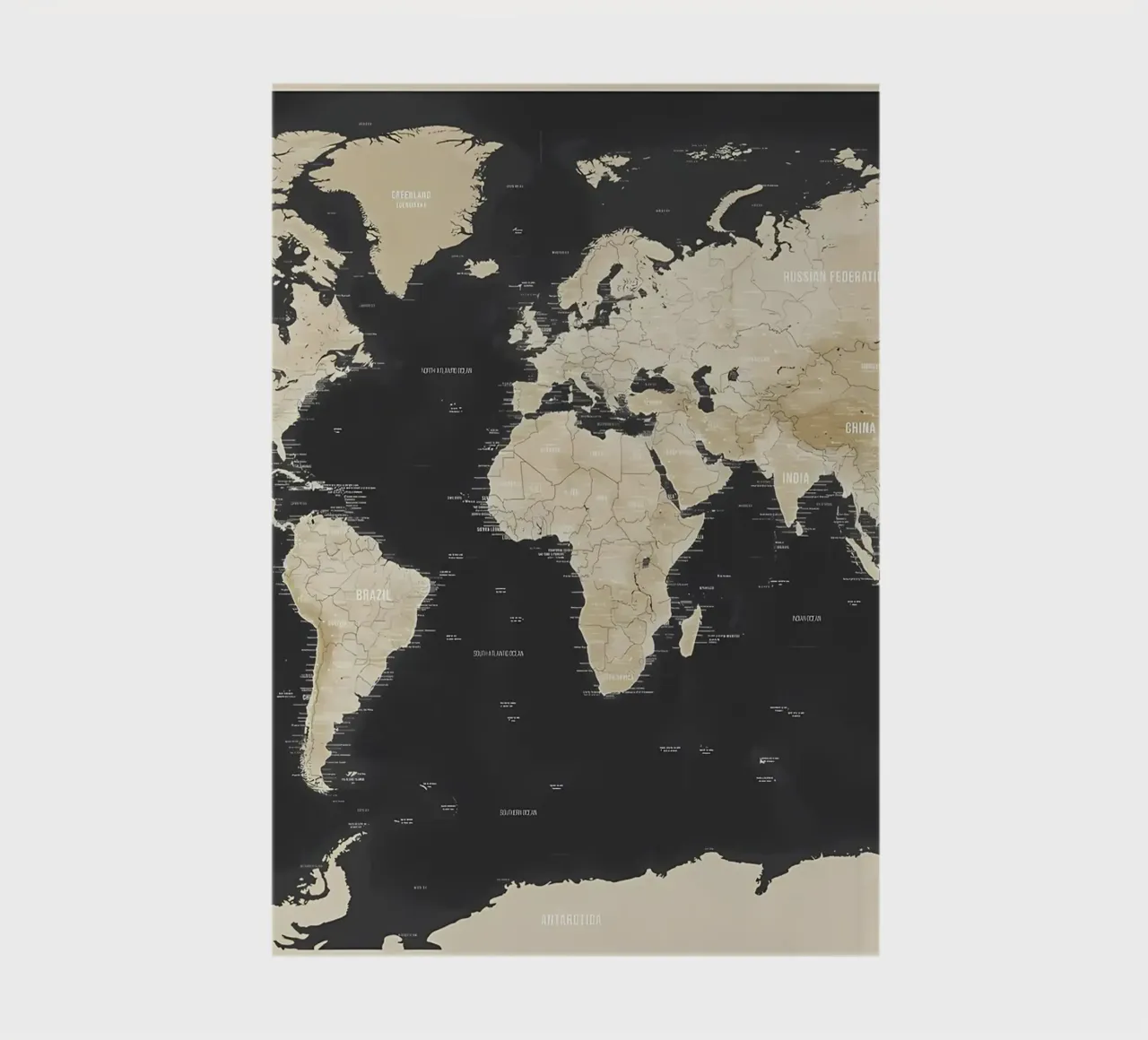 World Map Topographic notebook by Aiden Garcia