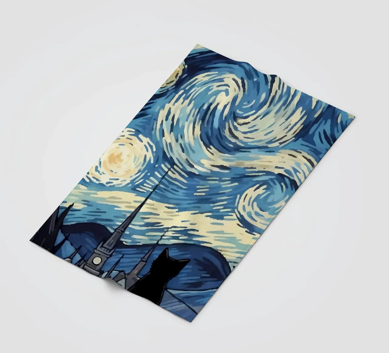 gatto vangogh coperta in pile da Adrian Patel