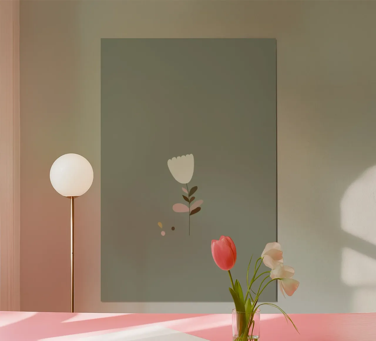 Flower4 poster con telaio in plastica da 170QM