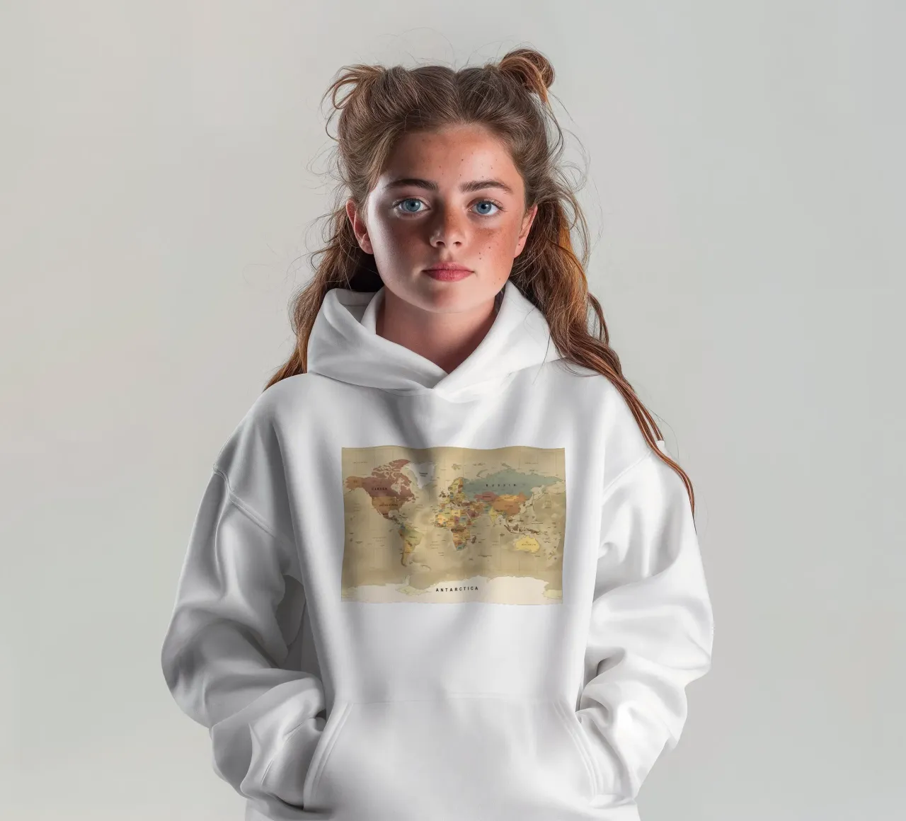 Mappa del mondo felpa bambino con cappuccio da Aiden Garcia