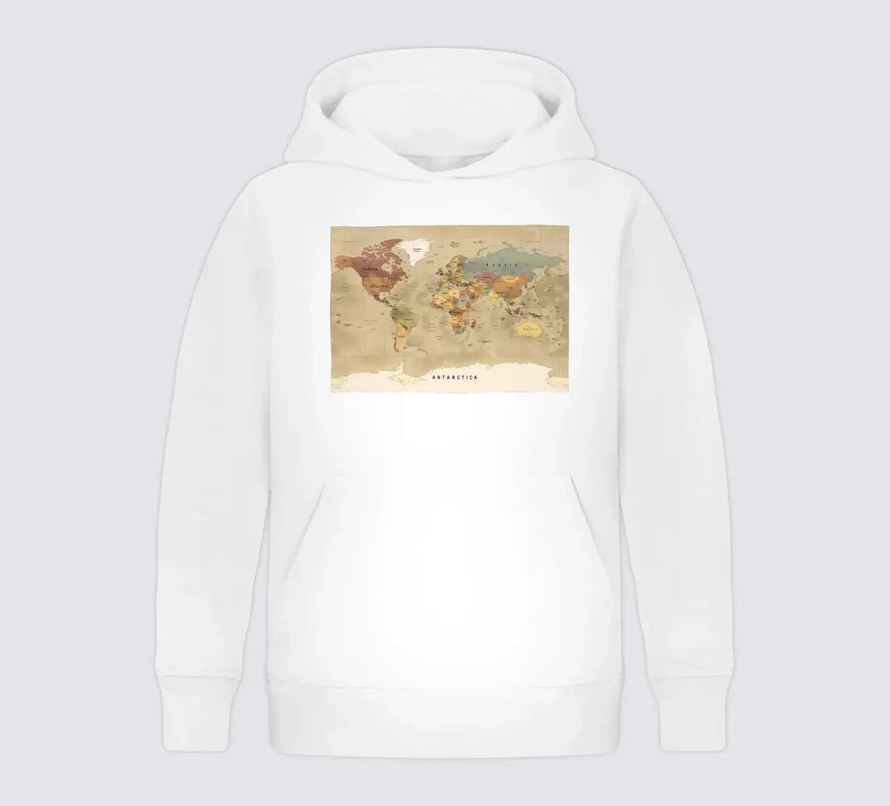 Mappa del mondo felpa bambino con cappuccio da Aiden Garcia