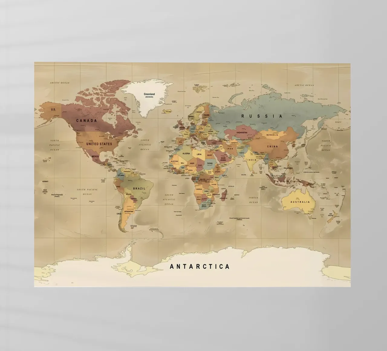 Mappa del mondo pellicola backlit da Aiden Garcia