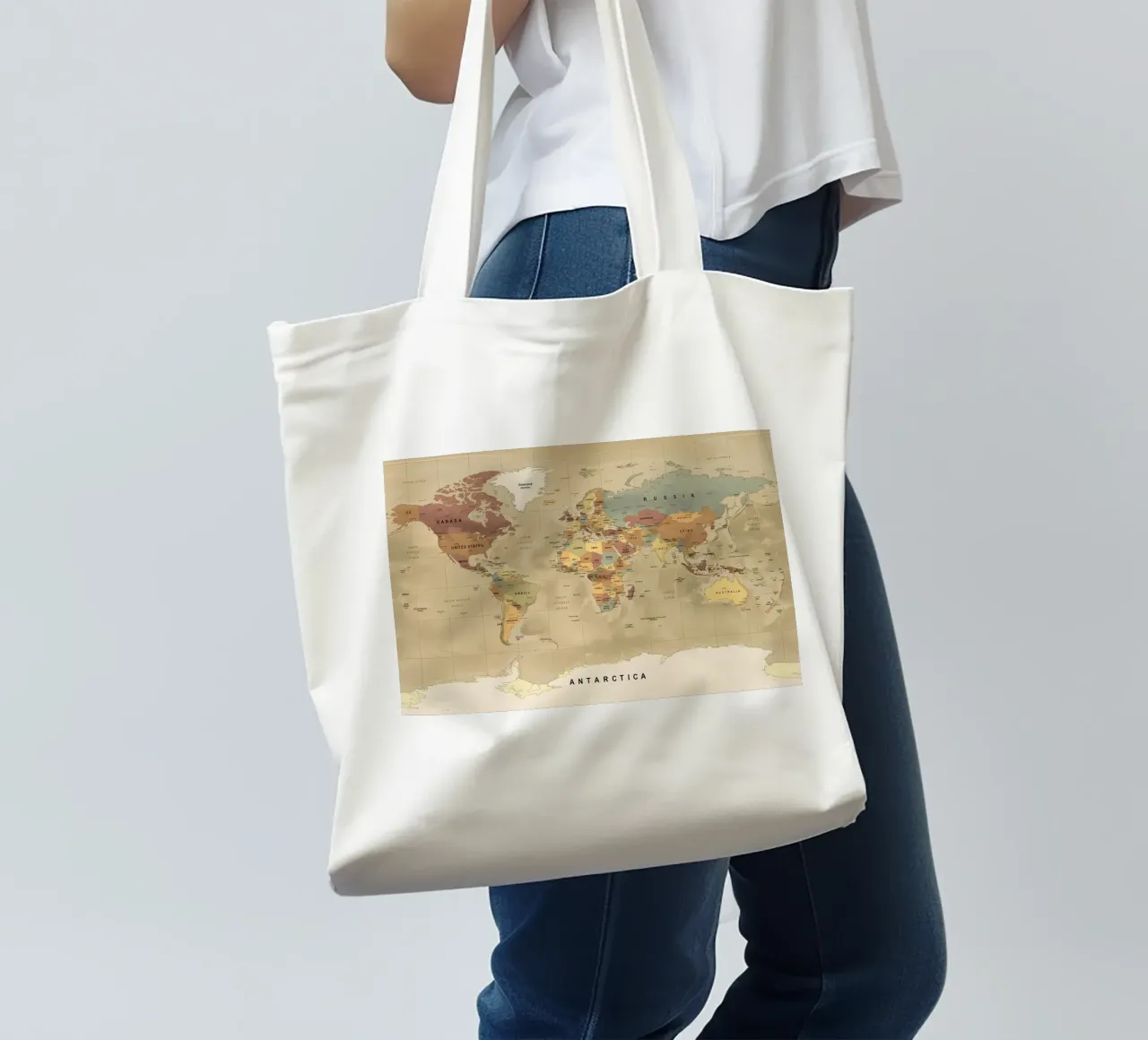 Mappa del mondo borsa in juta da Aiden Garcia