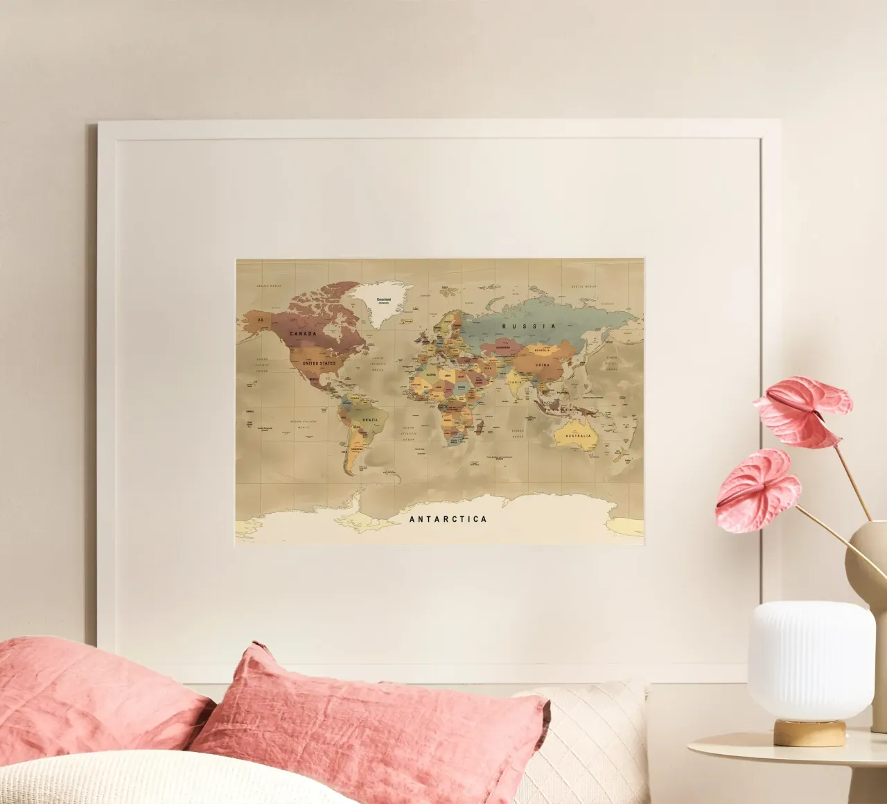 Map Of The World hahnemühle by Aiden Garcia