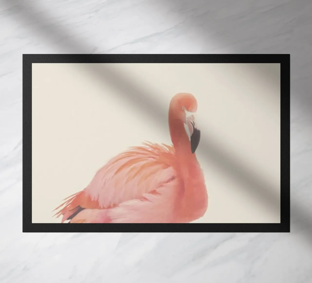 Flamingo in Snow Rose zerbino da Monika Strigel