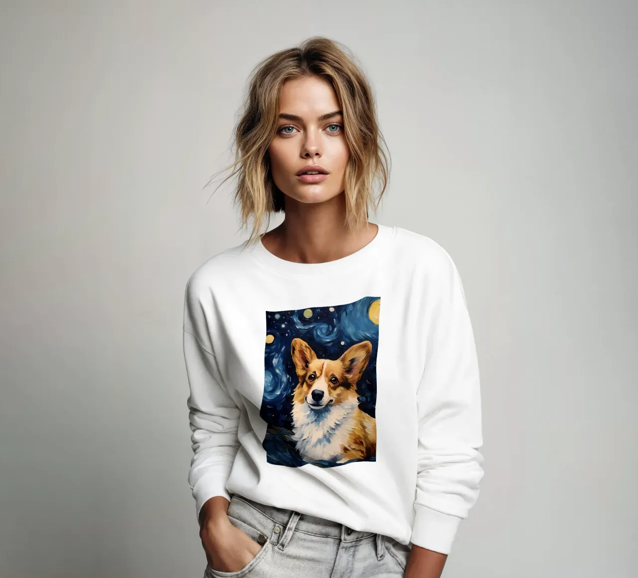 Corgi gallese Van Gogh felpa da Adrian Patel