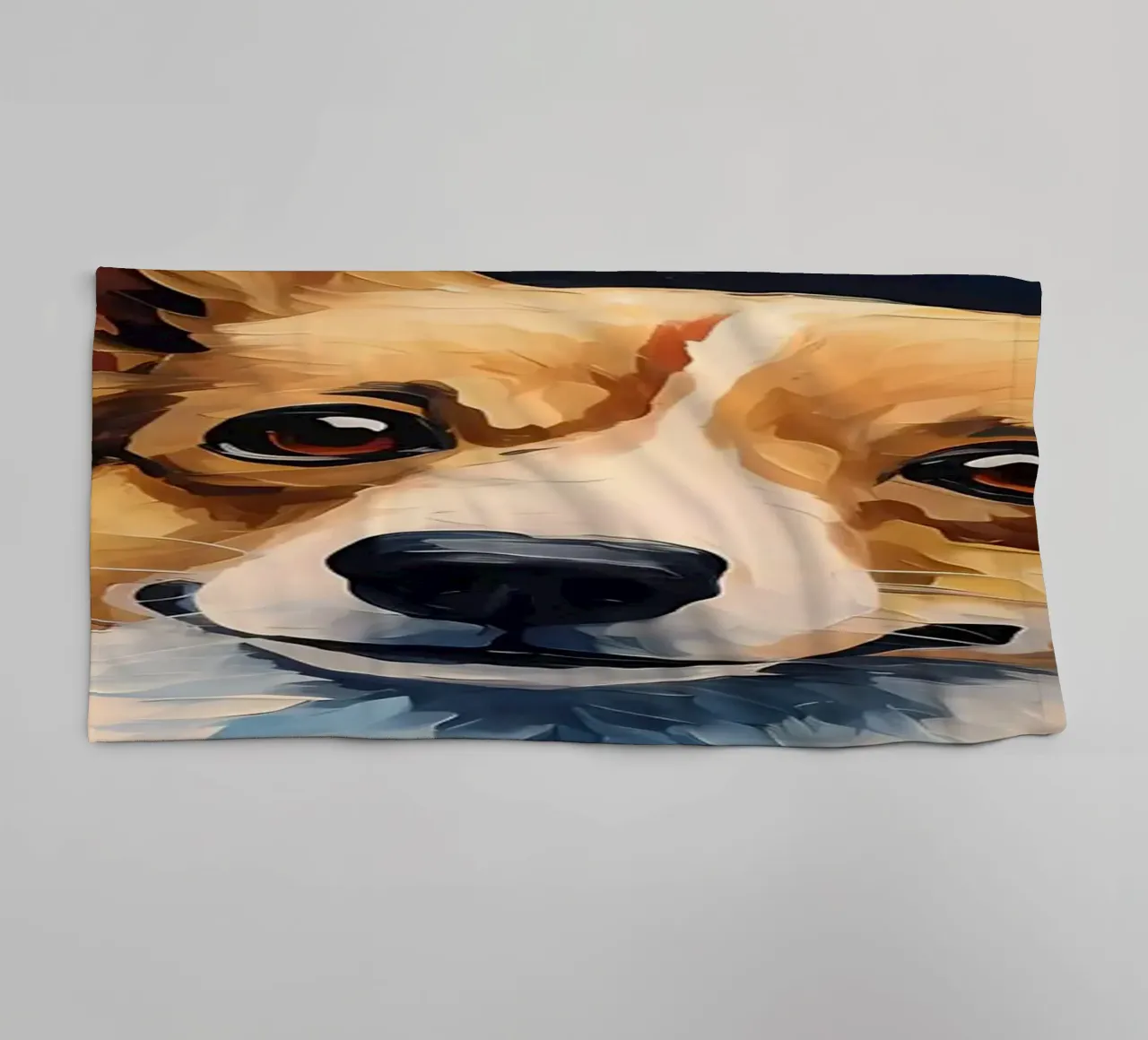 Welsh Corgi Van Gogh Handtuch von Adrian Patel