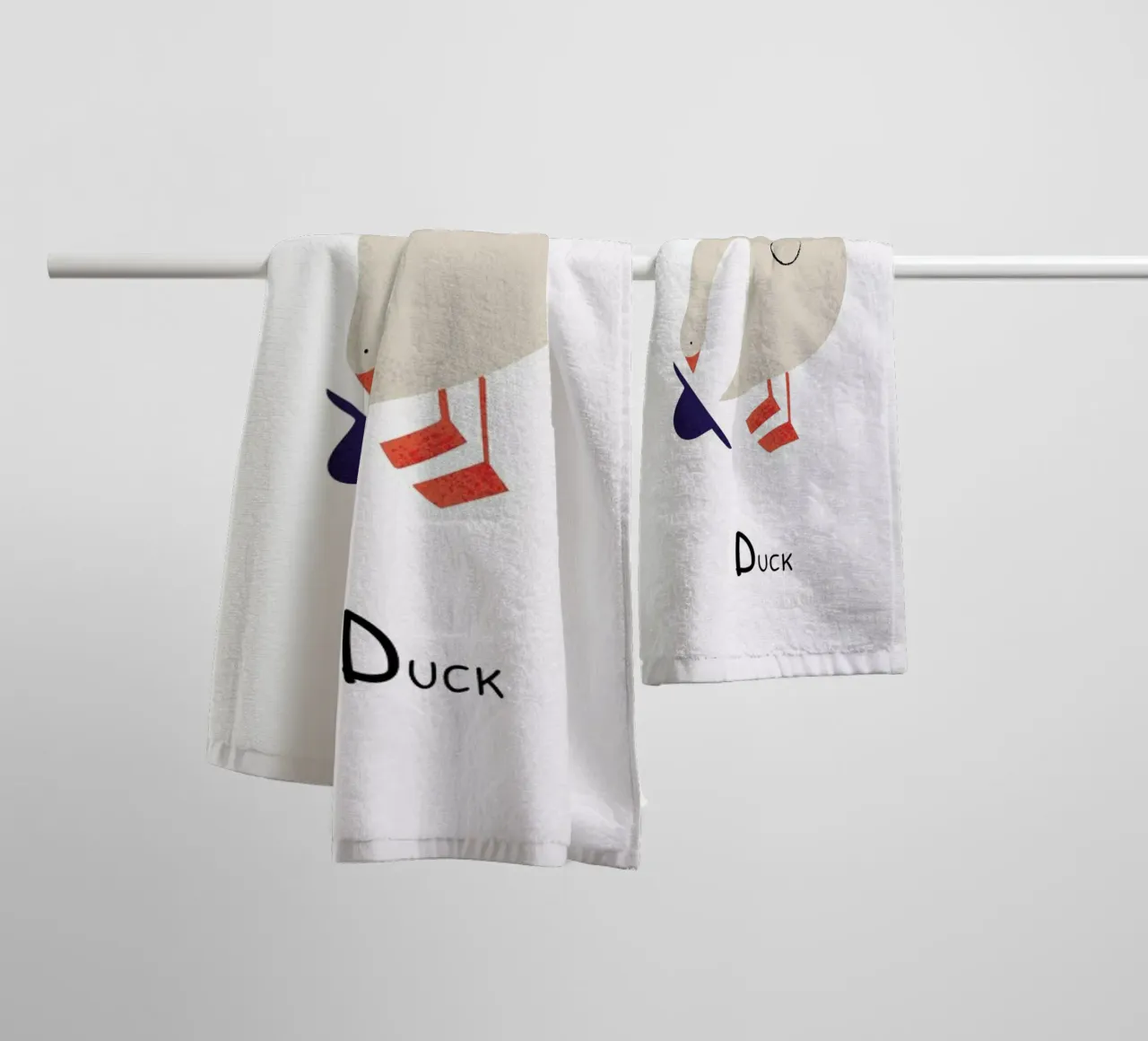 D for Duck asciugamano da bagno da Little Flourishes