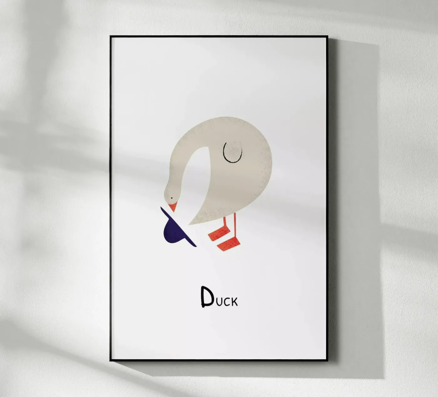 D for Duck acryl van Little Flourishes