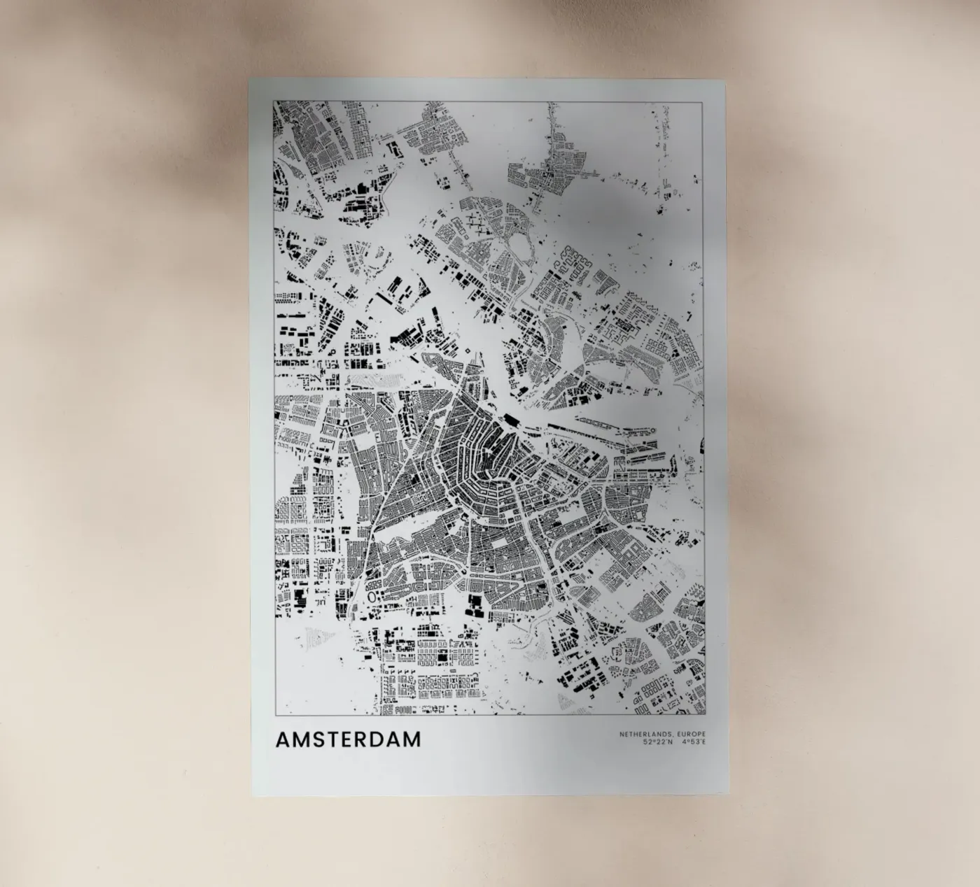 Amsterdam pellicola backlit da The Cartography Collection