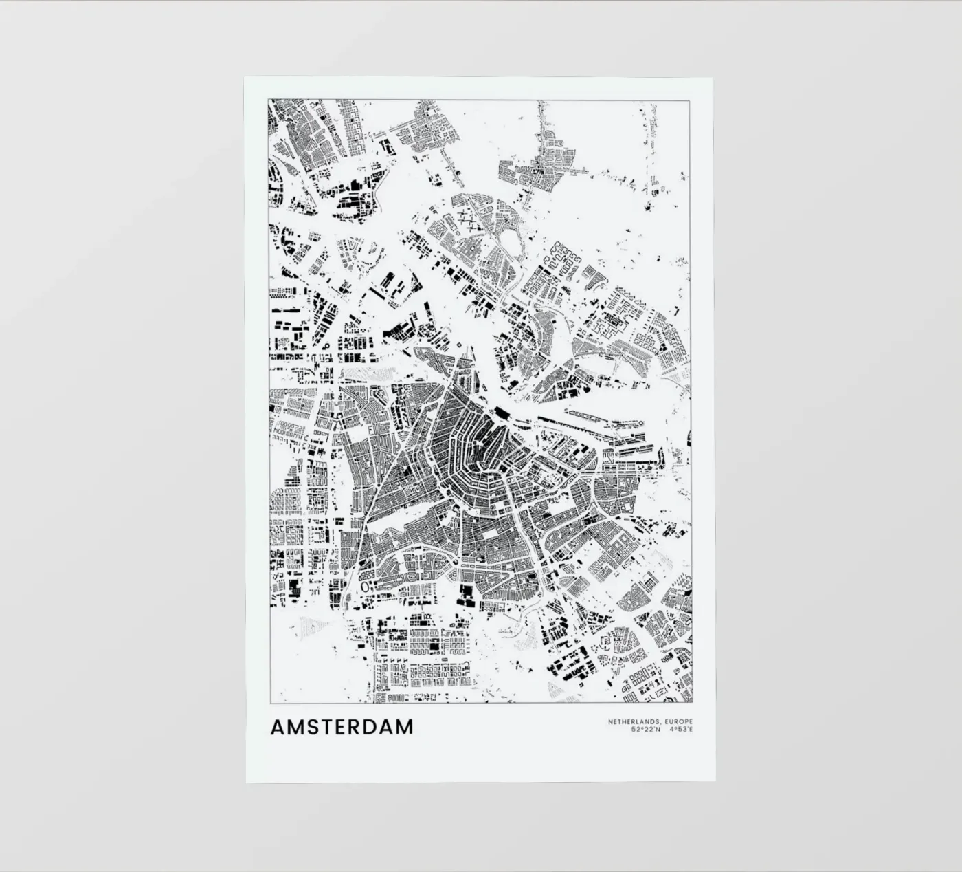 Amsterdam pellicola backlit da The Cartography Collection
