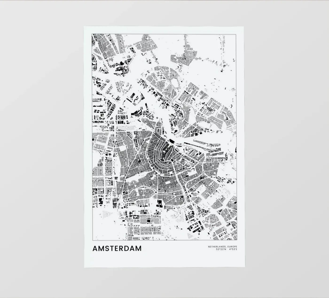 Amsterdam pellicola backlit da The Cartography Collection