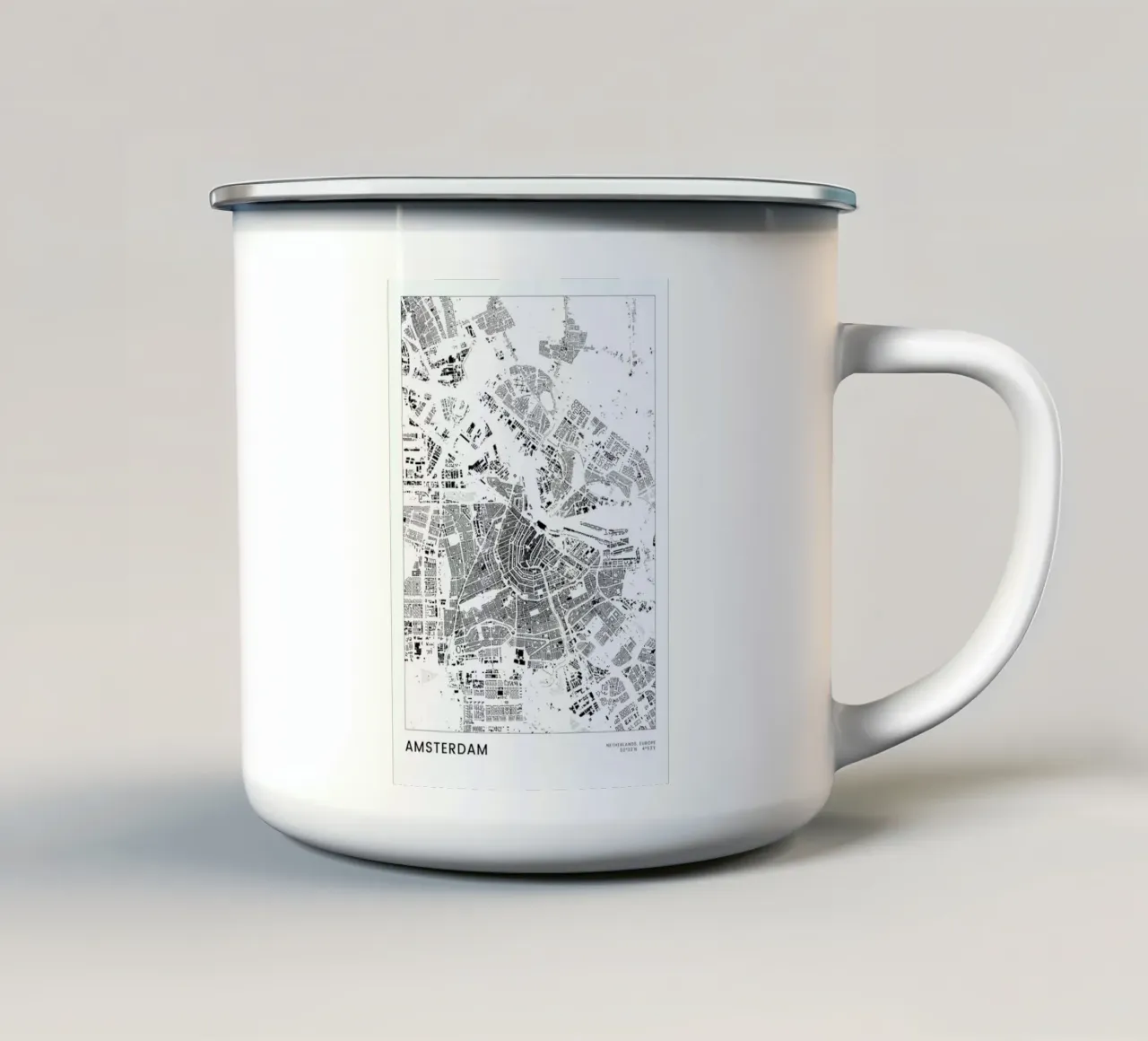 Amsterdam tazza in smalto da The Cartography Collection