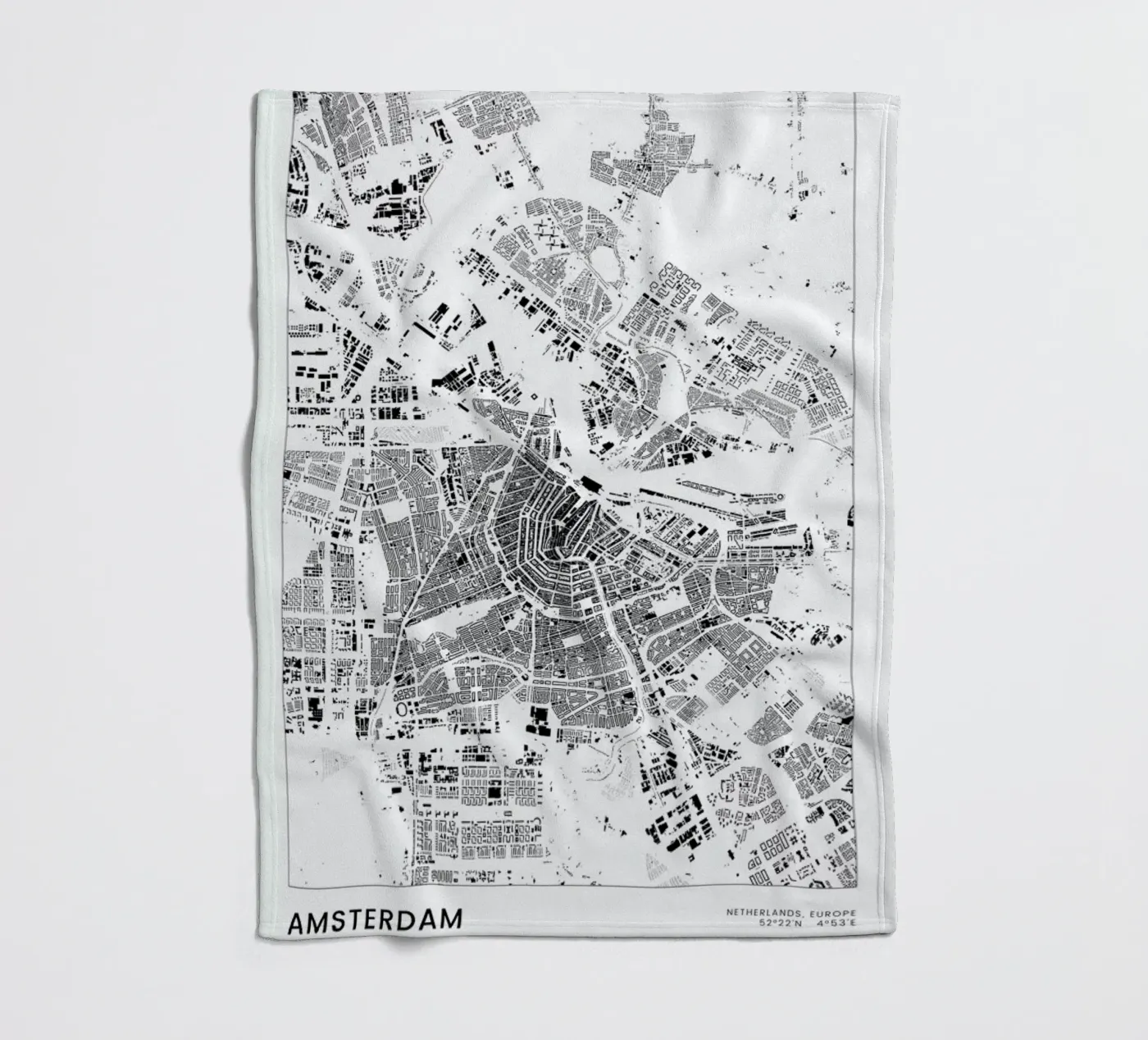 Amsterdam Fleecedecke von The Cartography Collection