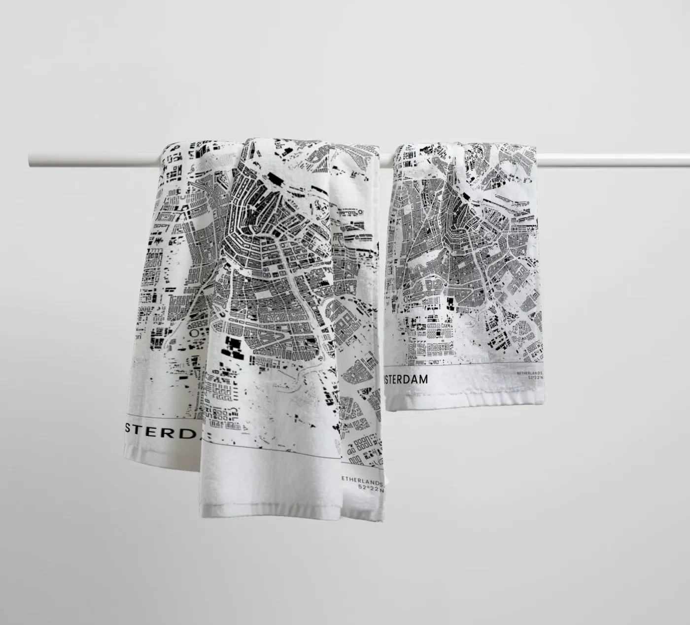 Amsterdam badhanddoek van The Cartography Collection
